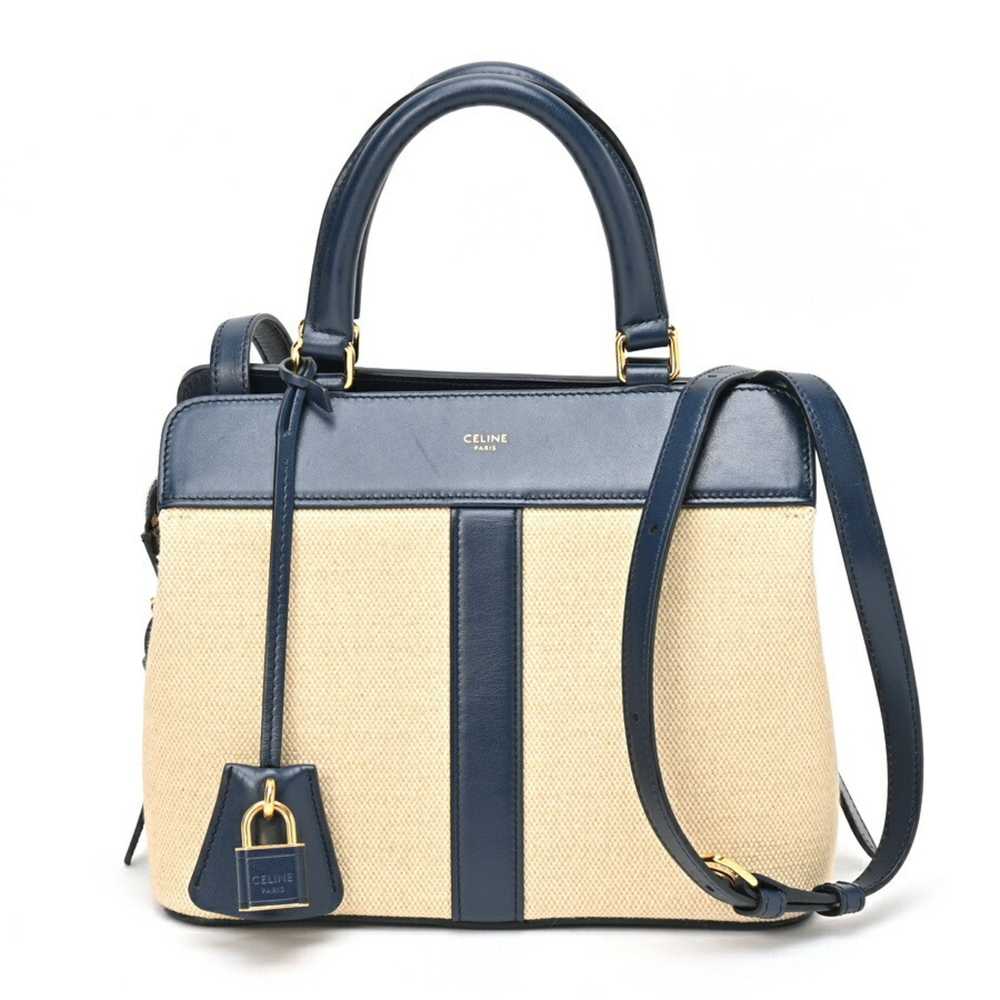 CELINE Small Cabas de France 19196 Canvas Leather… - image 1