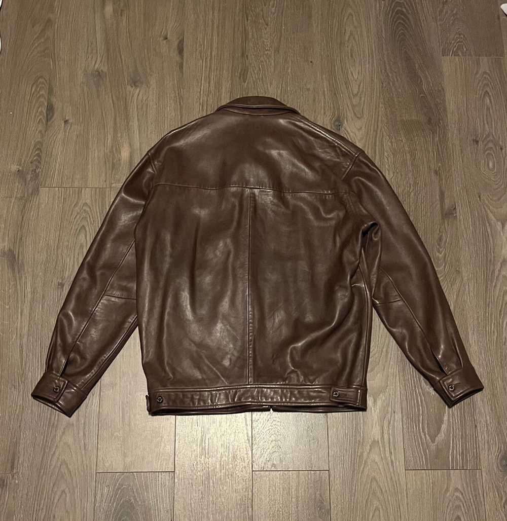 Polo Ralph Lauren Brown Polo Leather Jacket - image 2