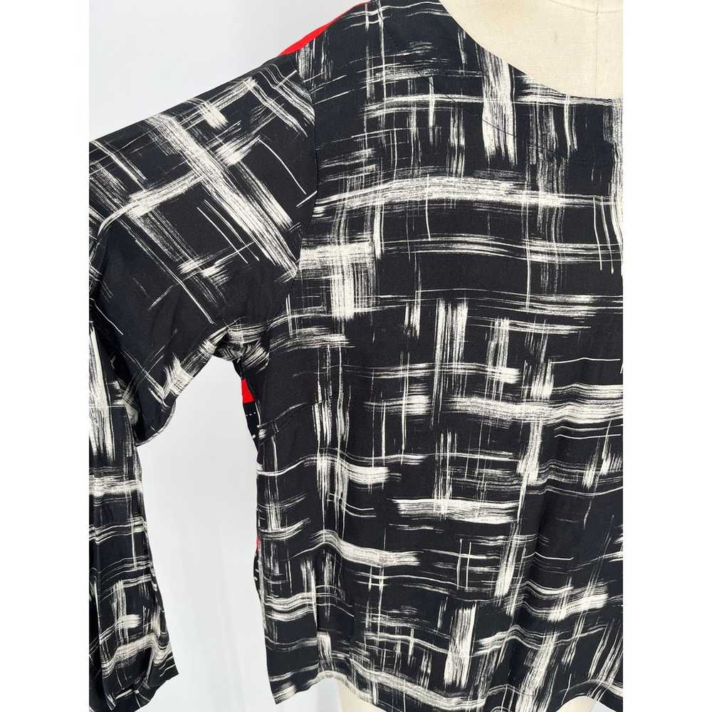 Bitte Kai Rand Long Sleeve Blouse Sz XL Black Whi… - image 2