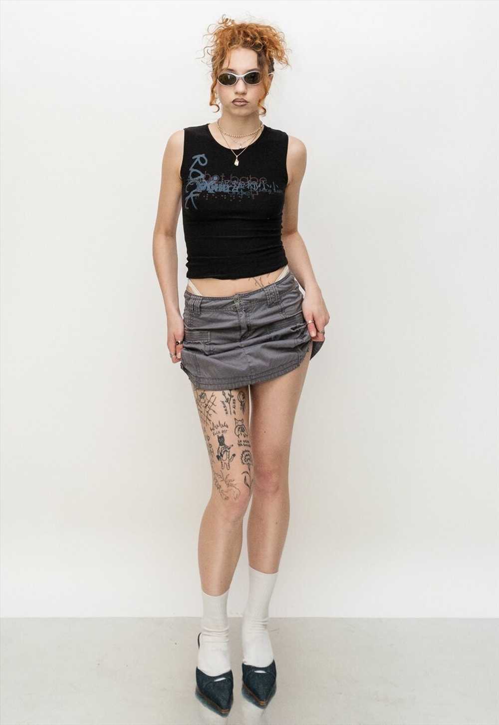 Vintage Y2K iconic skater girl cargo mini skirt i… - image 4