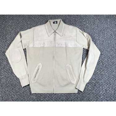 Etro VTG Alan Stuart Leather Trim Zip Sweater Adu… - image 1