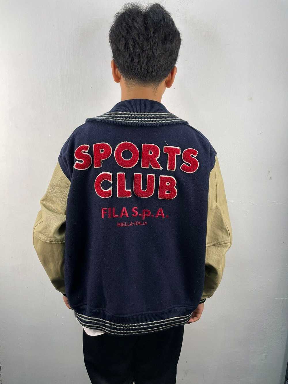 Fila × Streetwear × Varsity Jacket RARE Vintage 8… - image 1