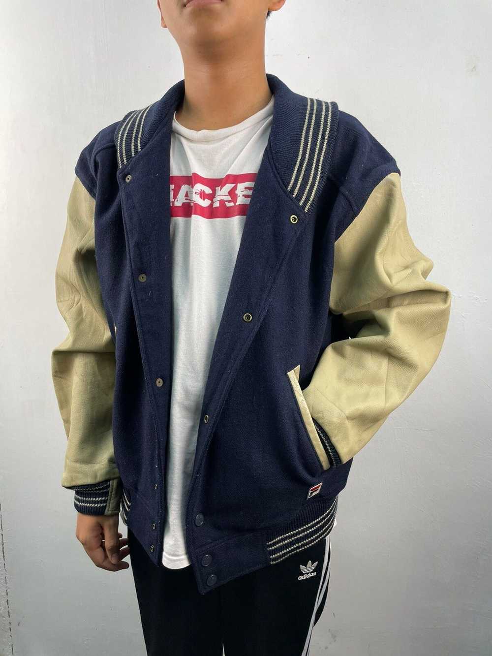 Fila × Streetwear × Varsity Jacket RARE Vintage 8… - image 2