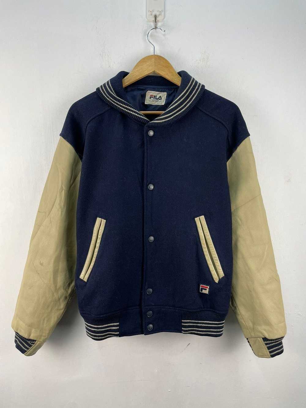 Fila × Streetwear × Varsity Jacket RARE Vintage 8… - image 3