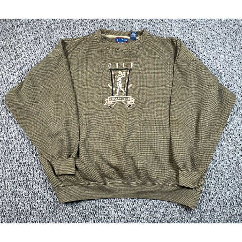 Olive VTG Crable Oversized Golf Sweatshirt Adult … - image 1