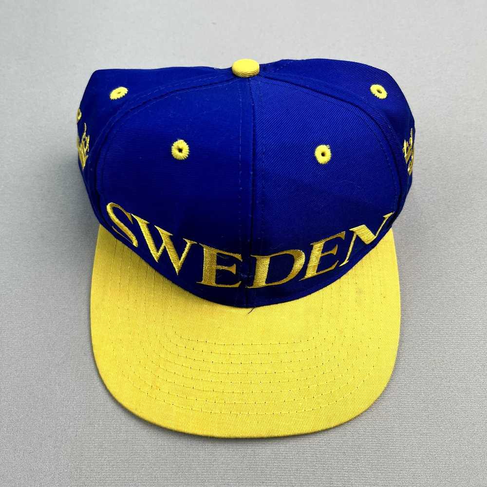 Vintage Vintage Sweden Hat Cap Snapback Blue Euro… - image 2