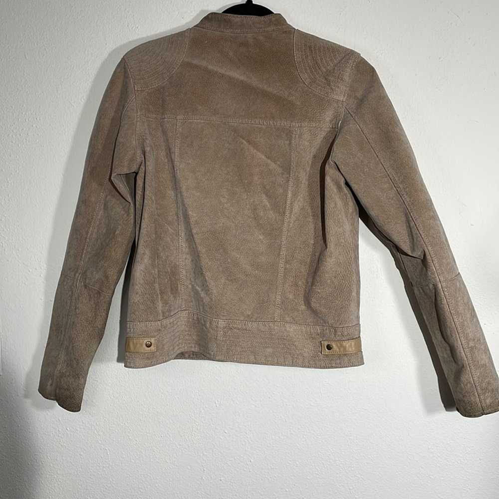Other RUFF HEWN Tan Leather Moto Jacket Size Medi… - image 11