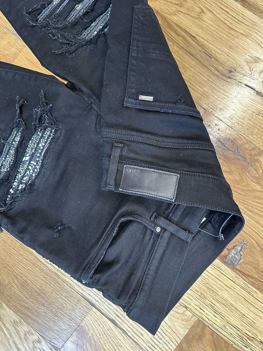 Amiri Amiri MX1 Gray Paisley Black Denim Jeans Si… - image 5