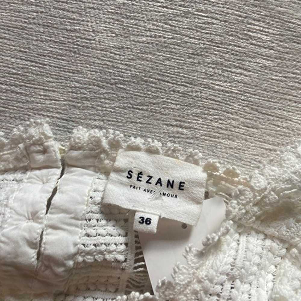 Sezane Cream White Lace Love Blouse Eu 36 us 64 - image 3