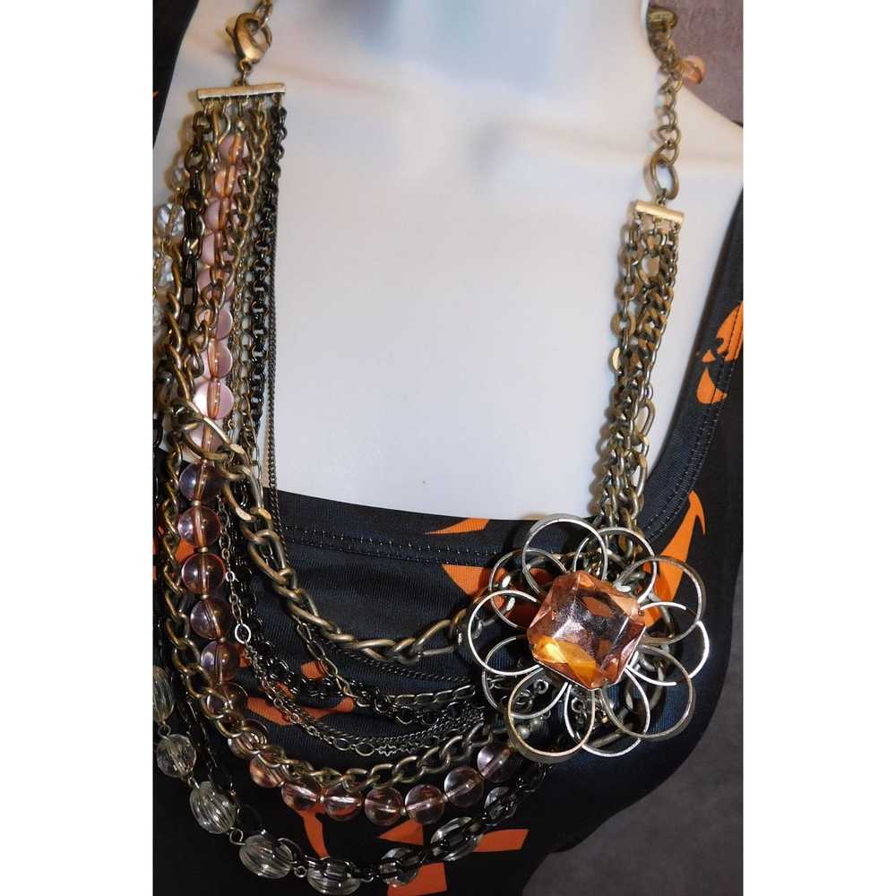 Other Multilayer Industrial Flower Necklace - image 5