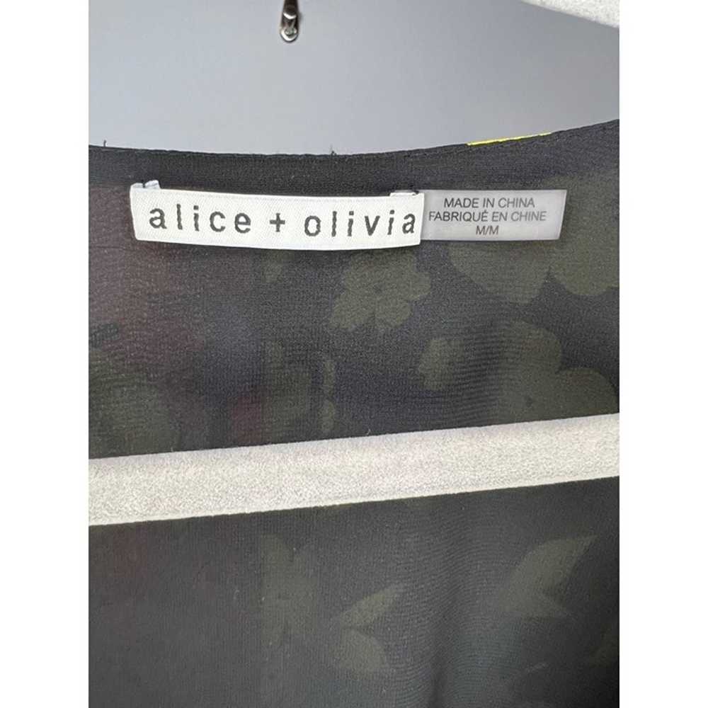 Alice + Olivia floral wrap top medium - image 4