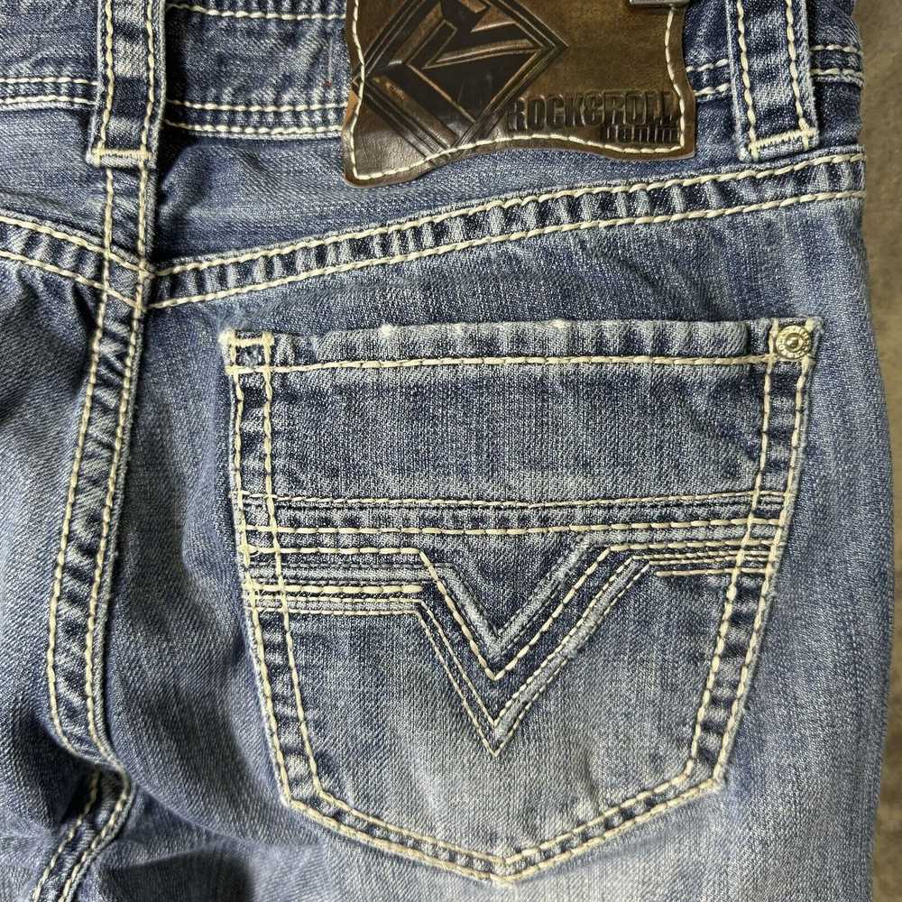 Vintage Rock & Roll Cowboy Denim Jeans Mens 32x34… - image 9