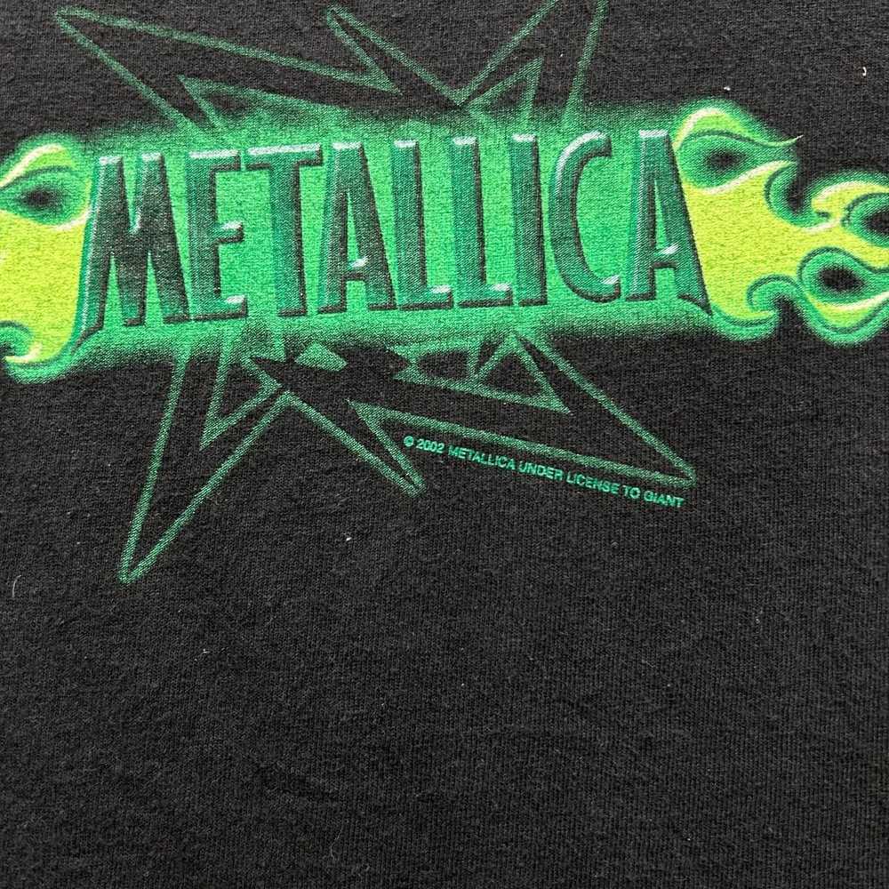 Other 2002 Metallica Green Flame Logo Tee - image 4