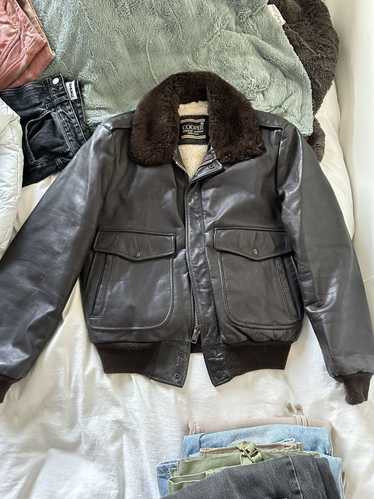 Bomber Jacket × Vintage Vintage Brown Sherpa Leath
