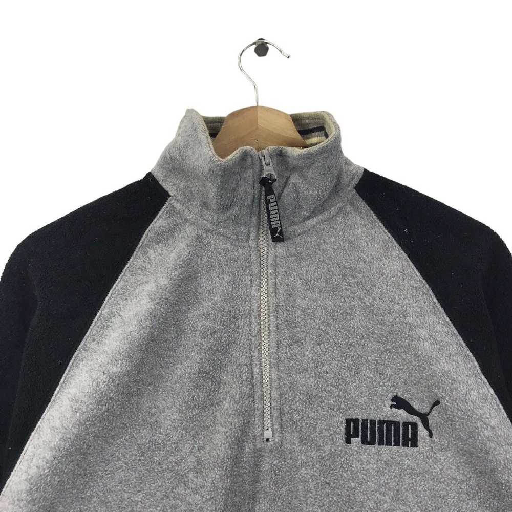 Puma PUMA Emboidered Logo Fleece Half Zipper Grey… - image 2