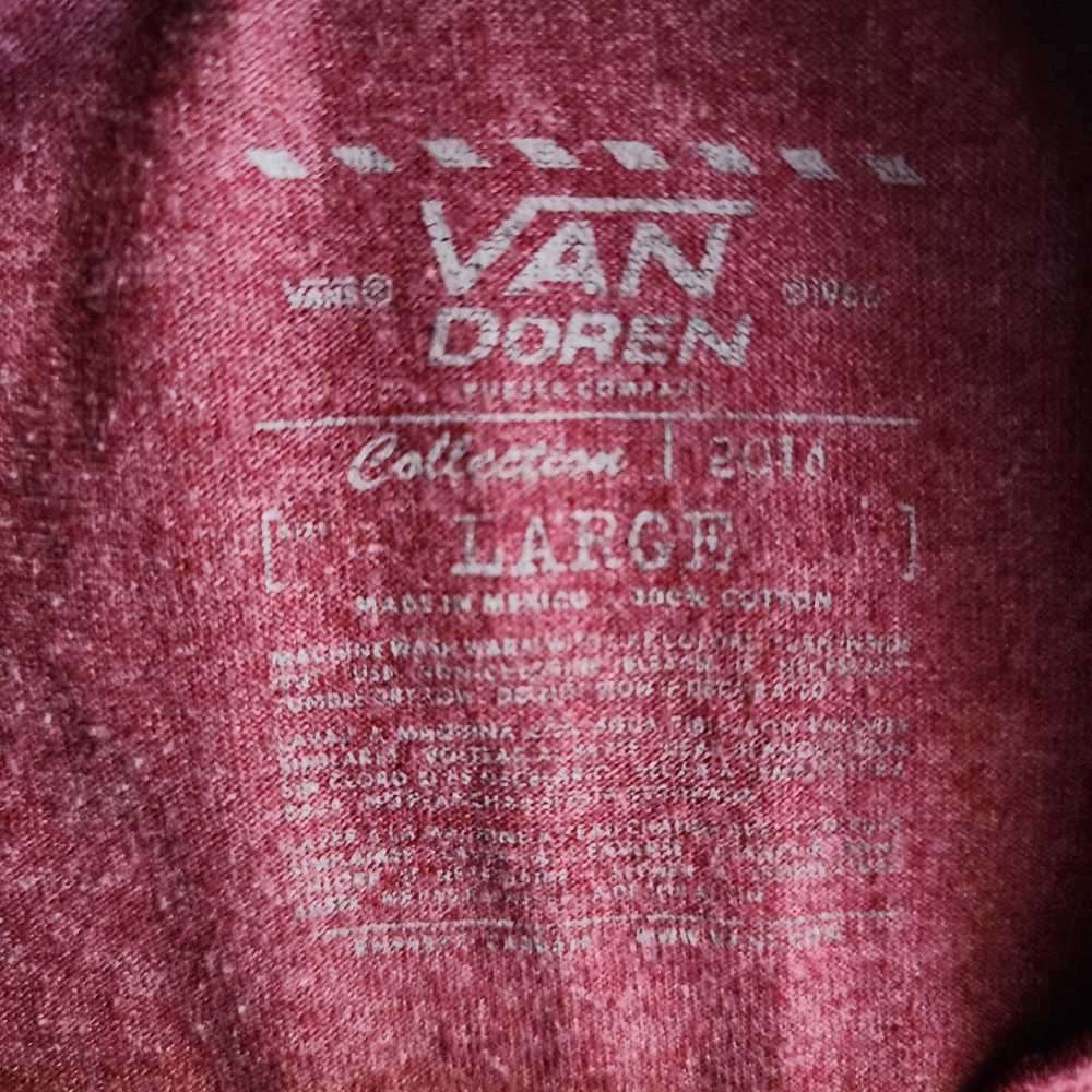 Vans Vans Van Doren Red Skateboard T-Shirt, Large - image 3