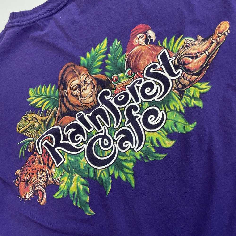 Vintage Rainforest Cafe Restaurant T Shirt Purple… - image 5