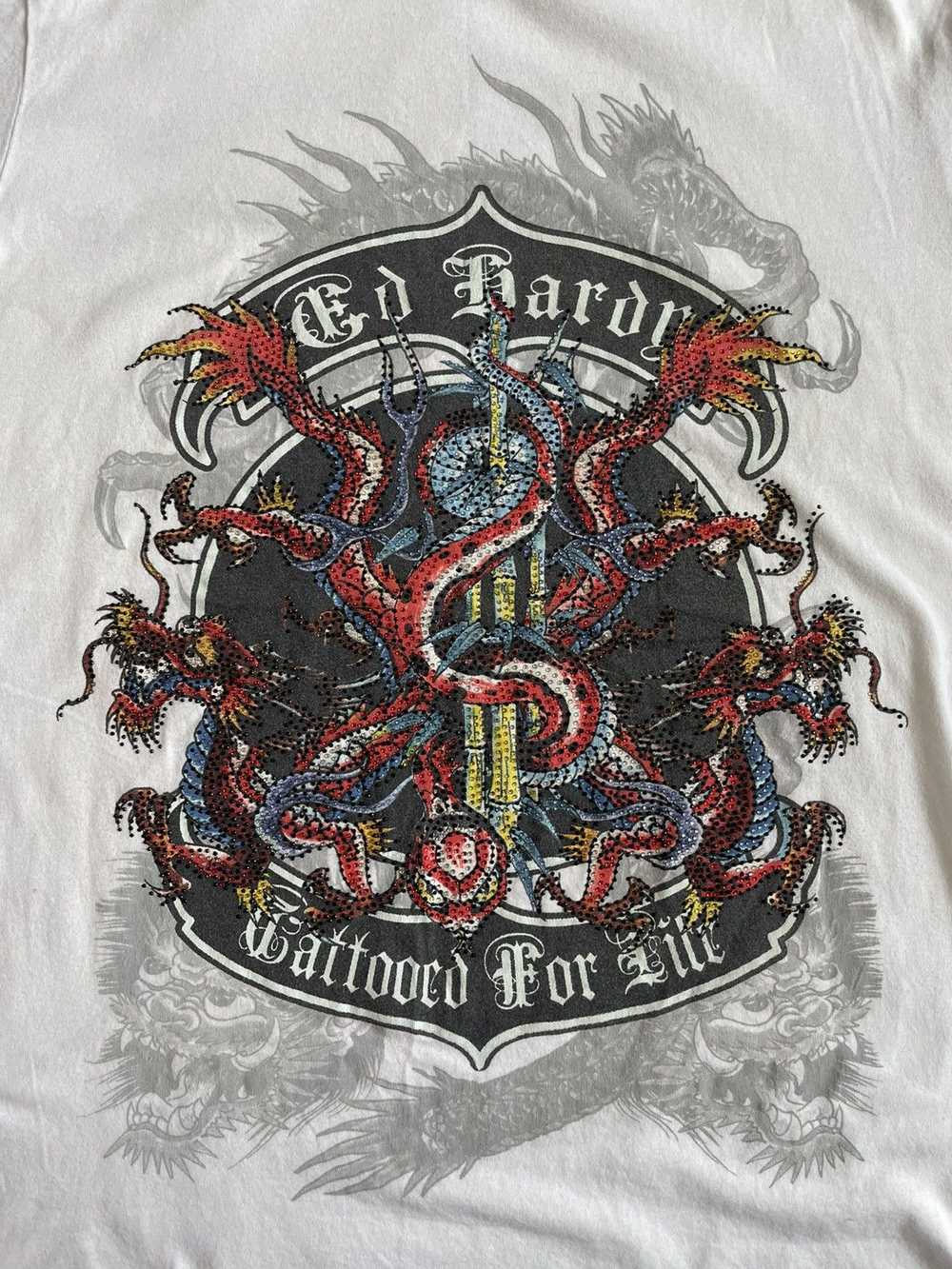 Ed Hardy Ed Hardy Dragon T-Shirt Streetwear Tattoo - image 3