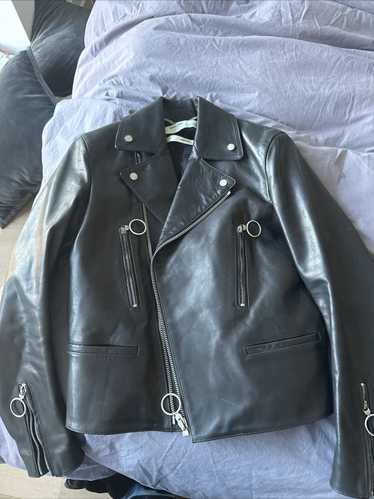 Off-White Off-white Leather Motto Jacket RARE sz X