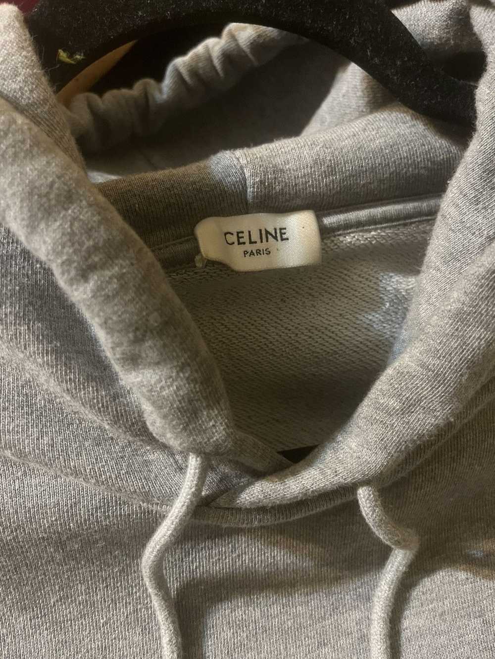 Celine Celine Distressed Studded Logo Hoodie - image 5