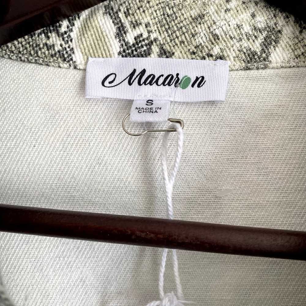 NWOT Macaron 100% Cotton Beige and Gray Animal Pr… - image 3