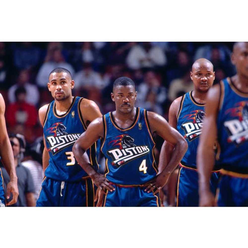 Starter Detroit Pistons 90s Pro Player puffer L b… - image 8