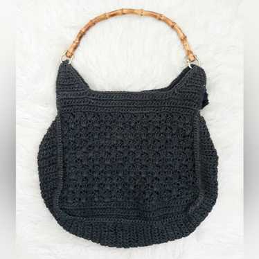 Vintage VTG Y2K Crochet Bamboo Handbag - image 1