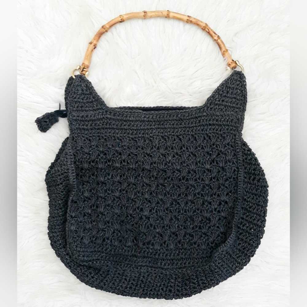 Vintage VTG Y2K Crochet Bamboo Handbag - image 3