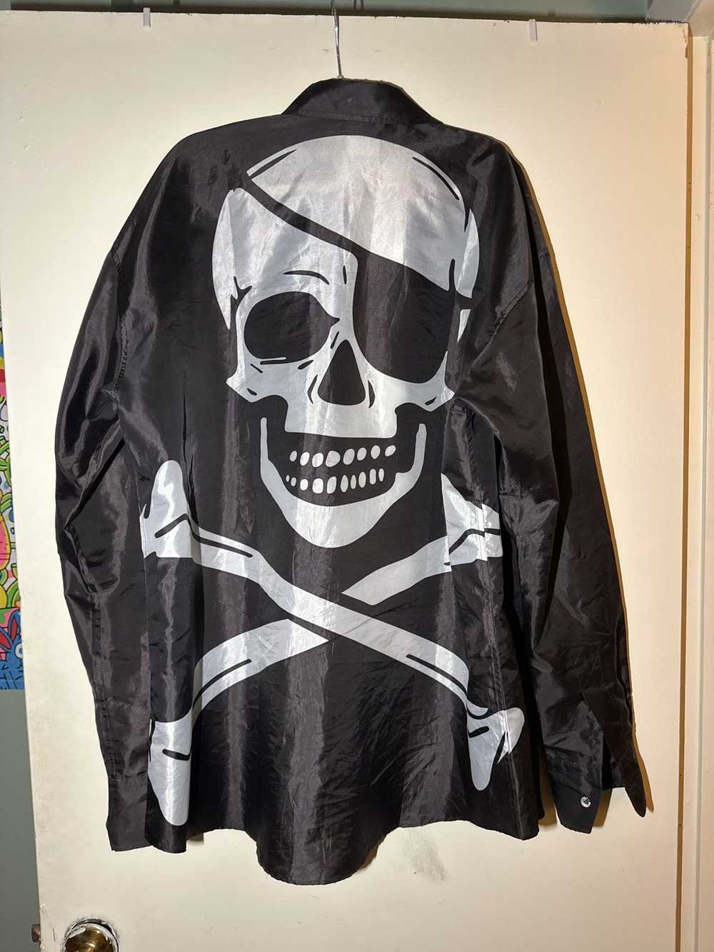 Vetements Vetements Satin Skull Long Sleeve Shirt - image 1