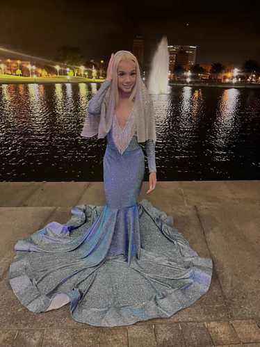 Other Blue sparkly mermaid dress with diamonds
