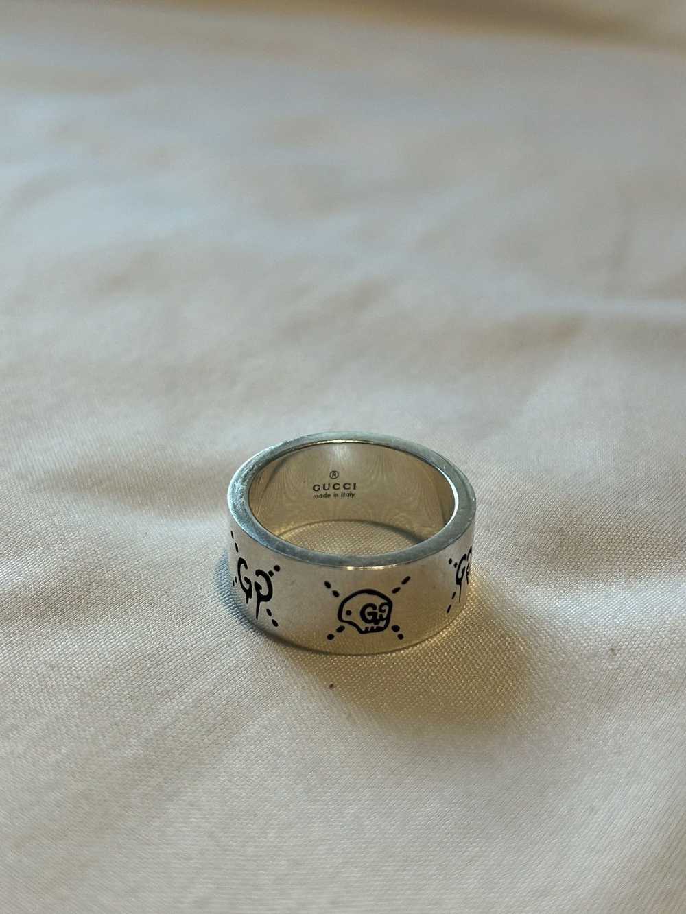Gucci Silver Gucci Ghost Ring Size 7.5 - image 1