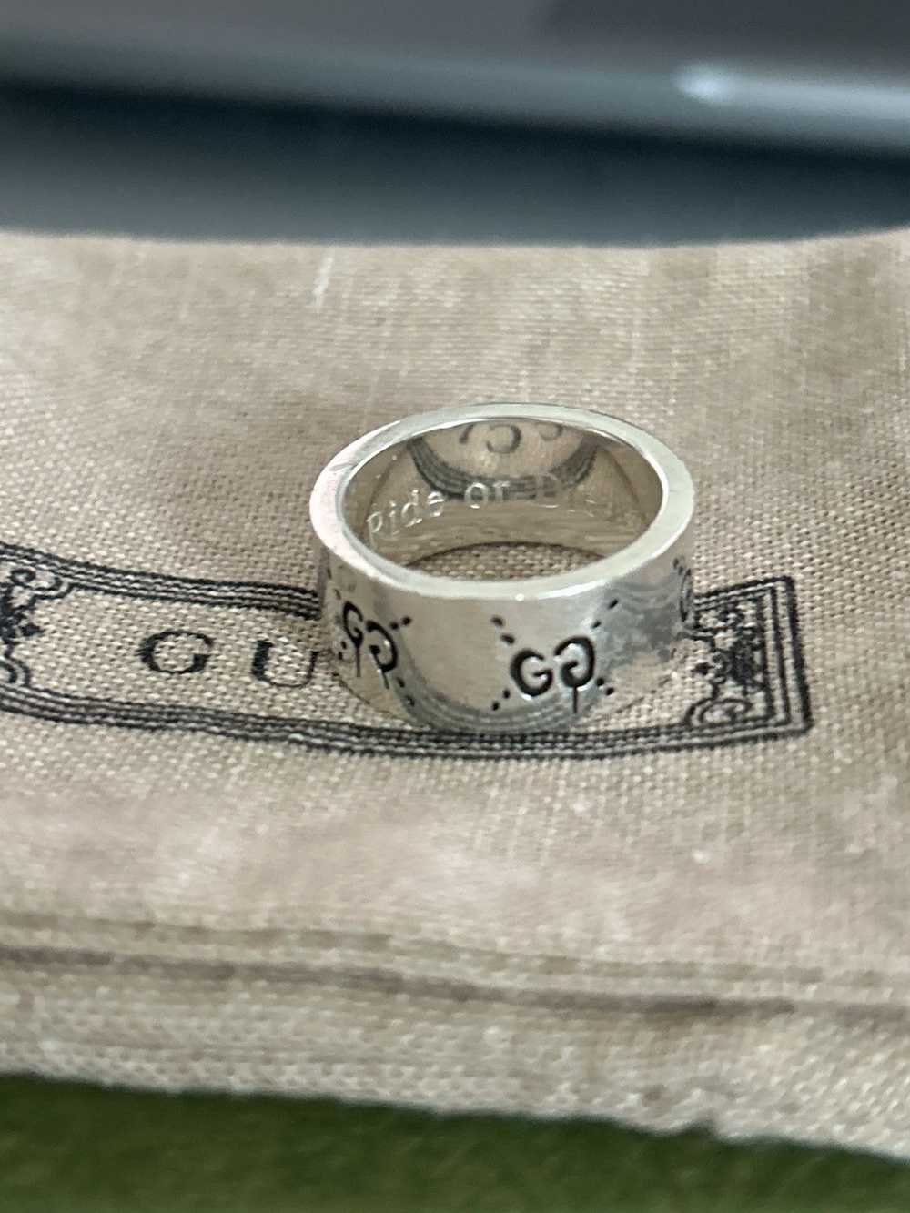Gucci Silver Gucci Ghost Ring Size 7.5 - image 5