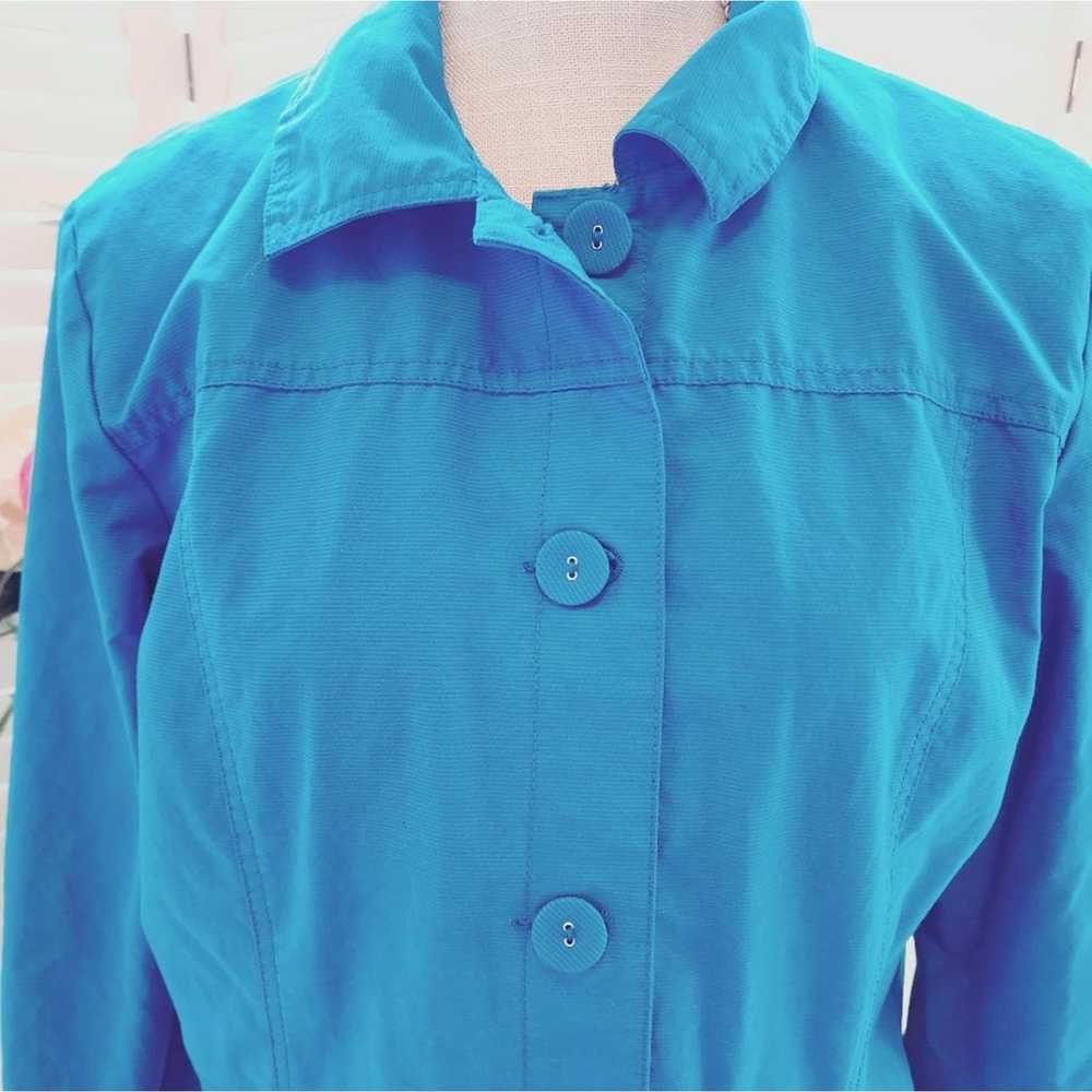 CHICOS BLUE BUTTON DOWN JACKET WITH POCKETS SIZE … - image 2