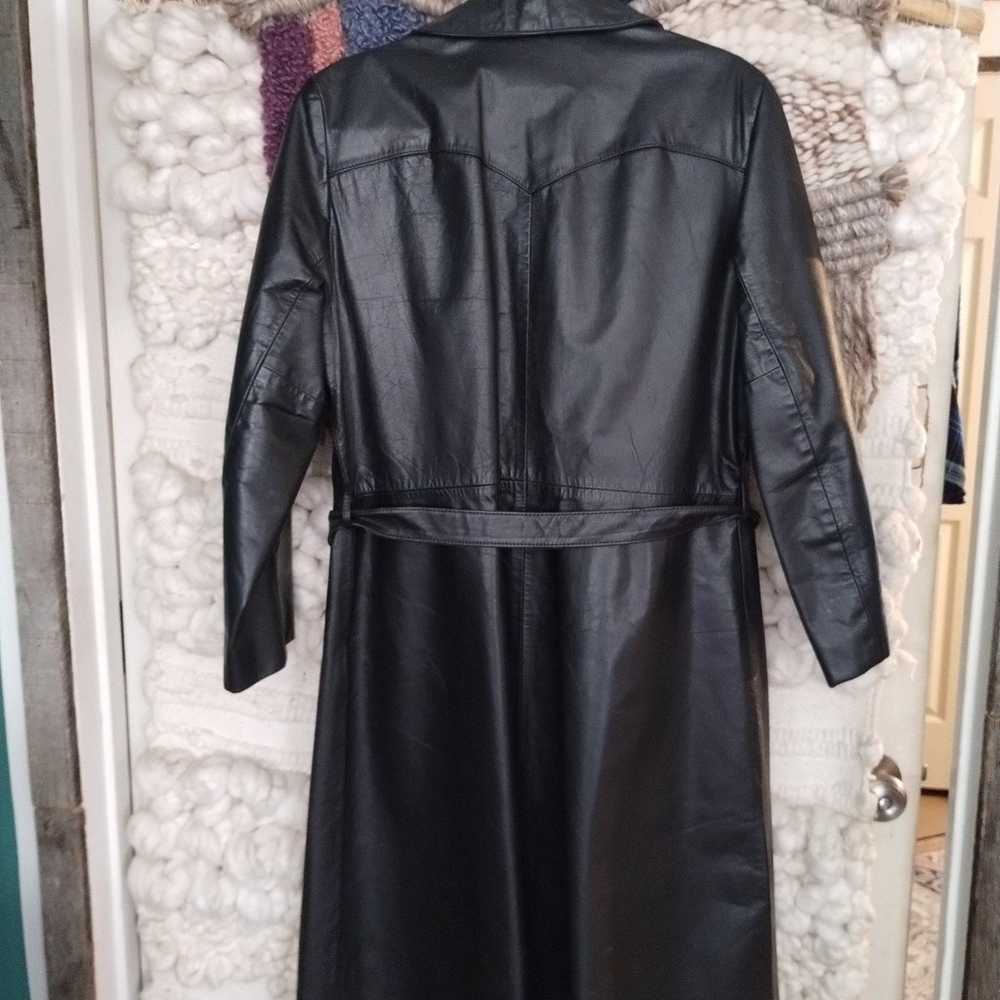 Leather trench coat - image 2
