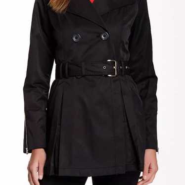 Laundry Womens Pleated Solid Black Casual Trench … - image 1