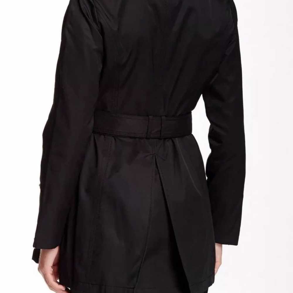 Laundry Womens Pleated Solid Black Casual Trench … - image 2