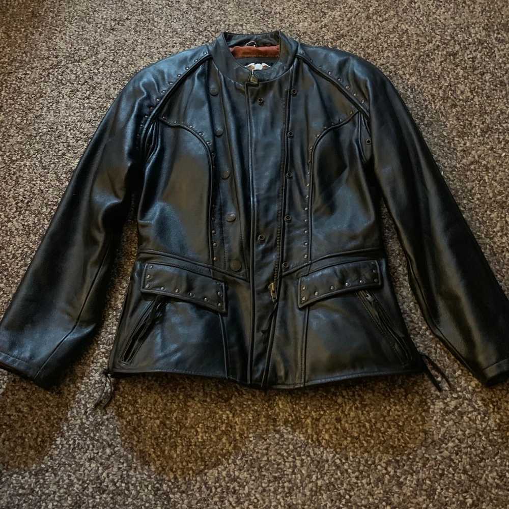Womens vintage Leather Harley-Davidson jacket siz… - image 1
