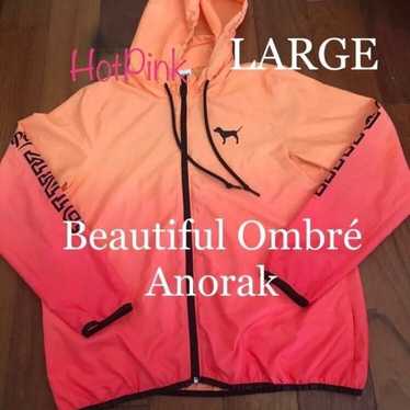 VS PINK Orange Ombre Anorak Windbreaker- LARGE - image 1