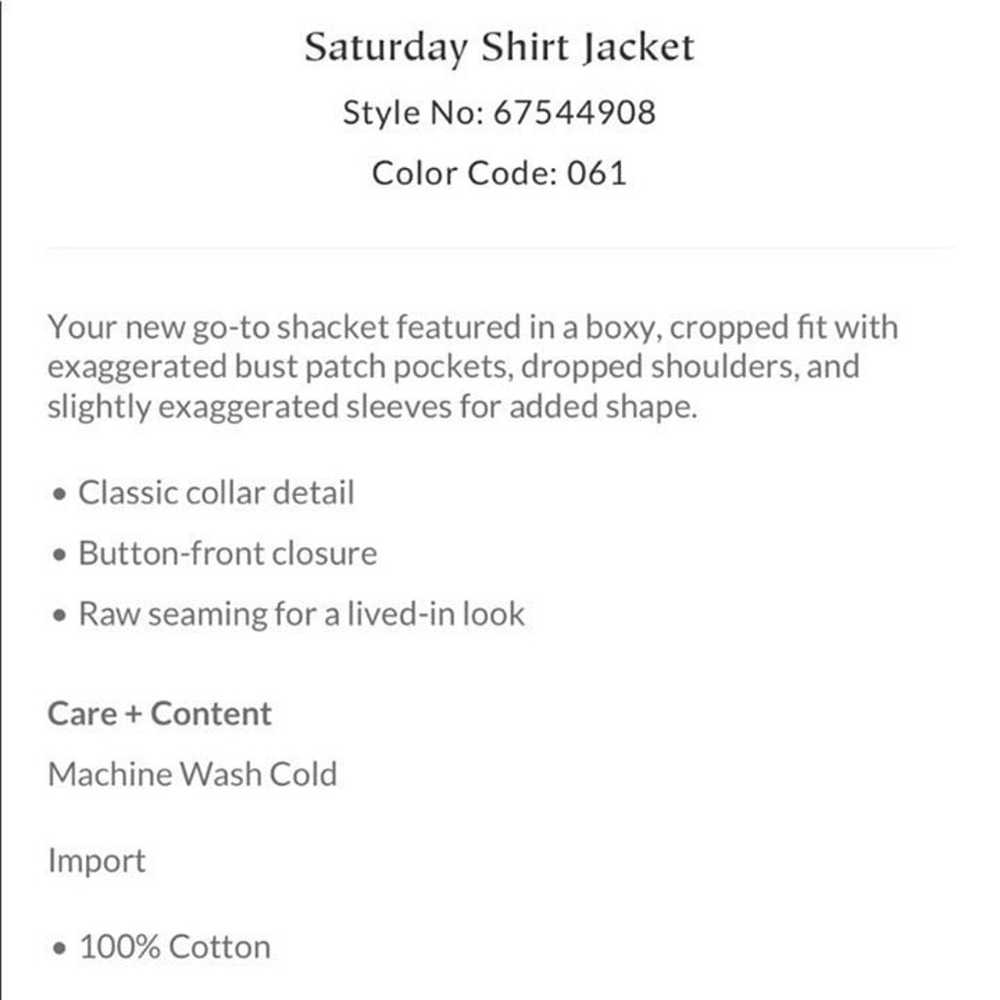 Free People Saturday Shirt Jacket Oversized Butto… - image 4