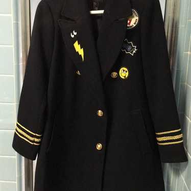Military style navy blue Coat
