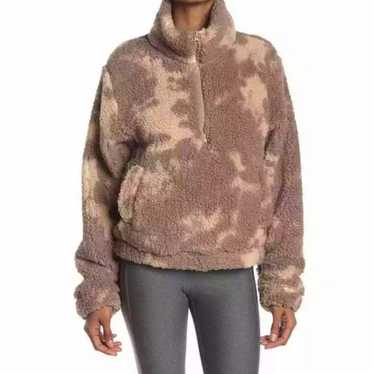 New Sage Collective Teddy Jacket Tan Brown Cow Spo