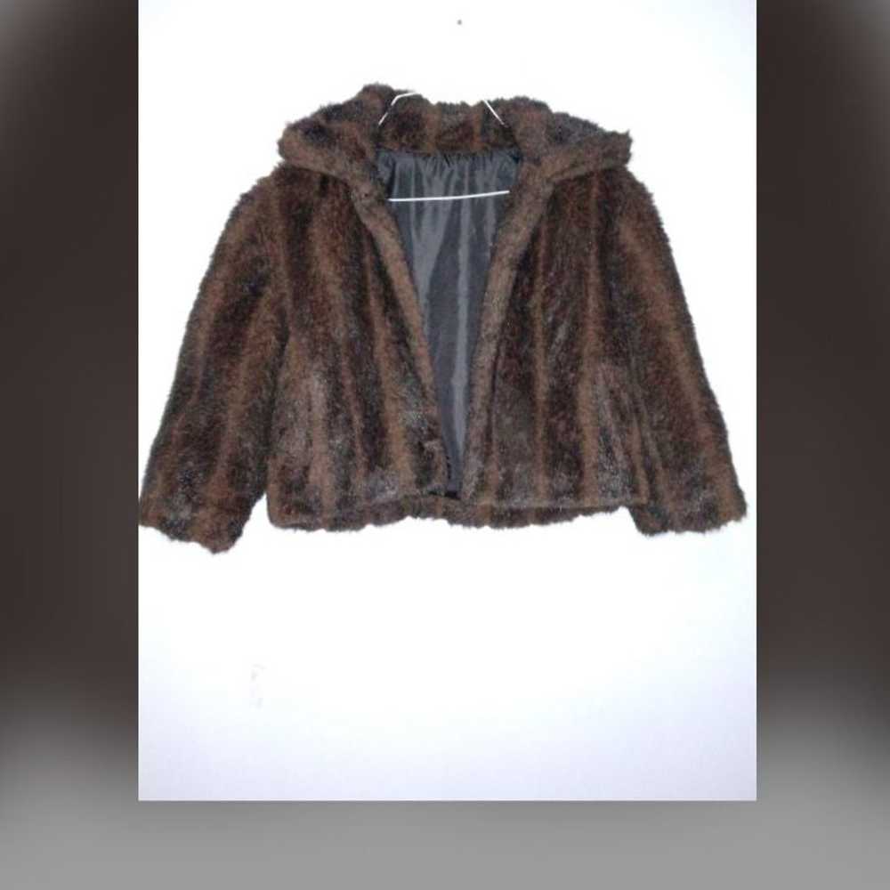 Brown Faux Fur Jacket - image 1