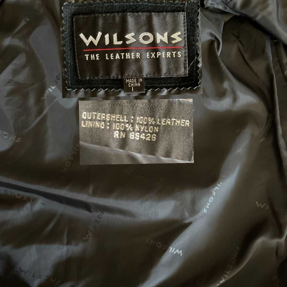 Vintage Wilson’s Figure Flattering Black Suede Fr… - image 12