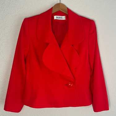 Vintage David Hayes Saks Fifth Avenue Red Blazer - image 1