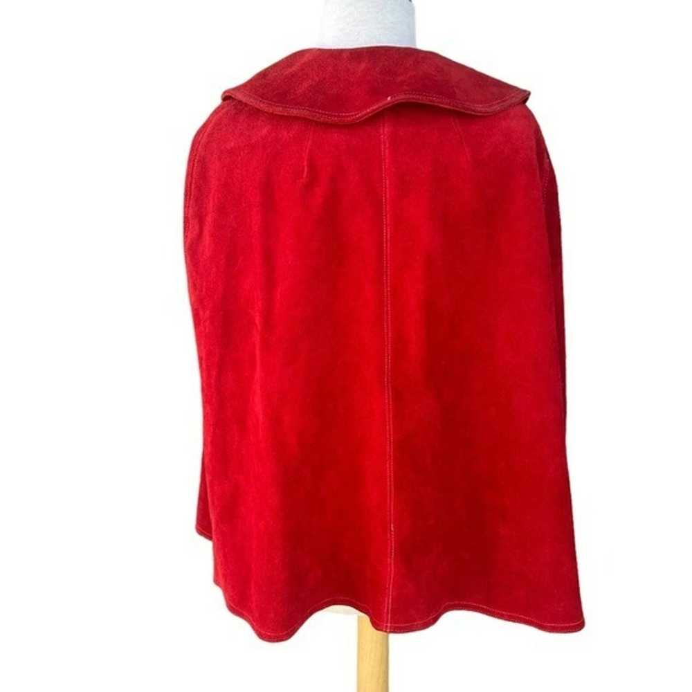 Vintage Red Suede Cape Warren of California Conch… - image 3