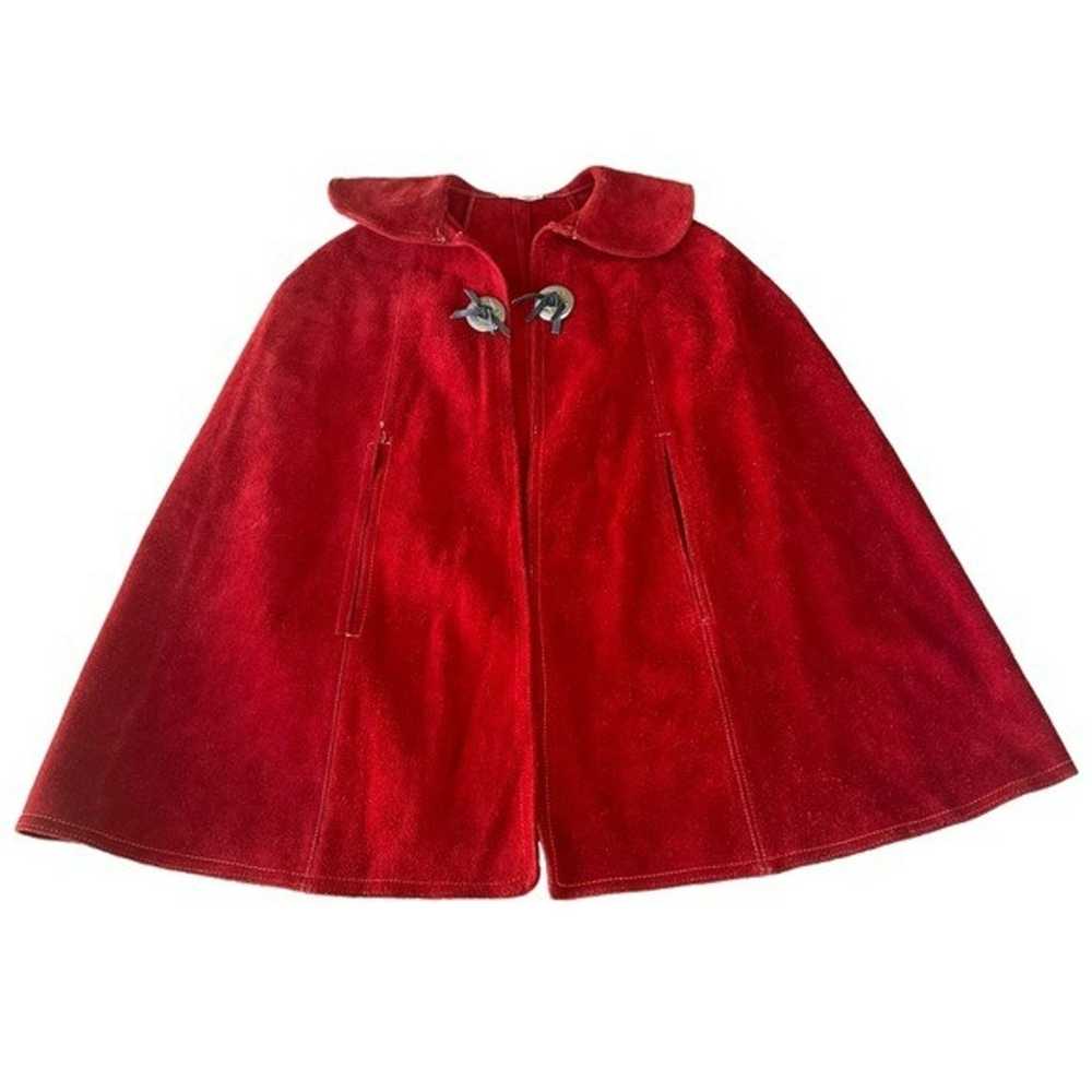 Vintage Red Suede Cape Warren of California Conch… - image 4