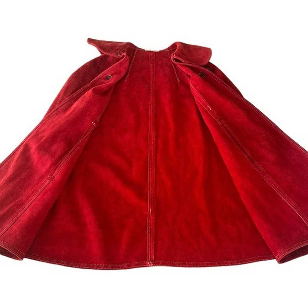 Vintage Red Suede Cape Warren of California Conch… - image 5