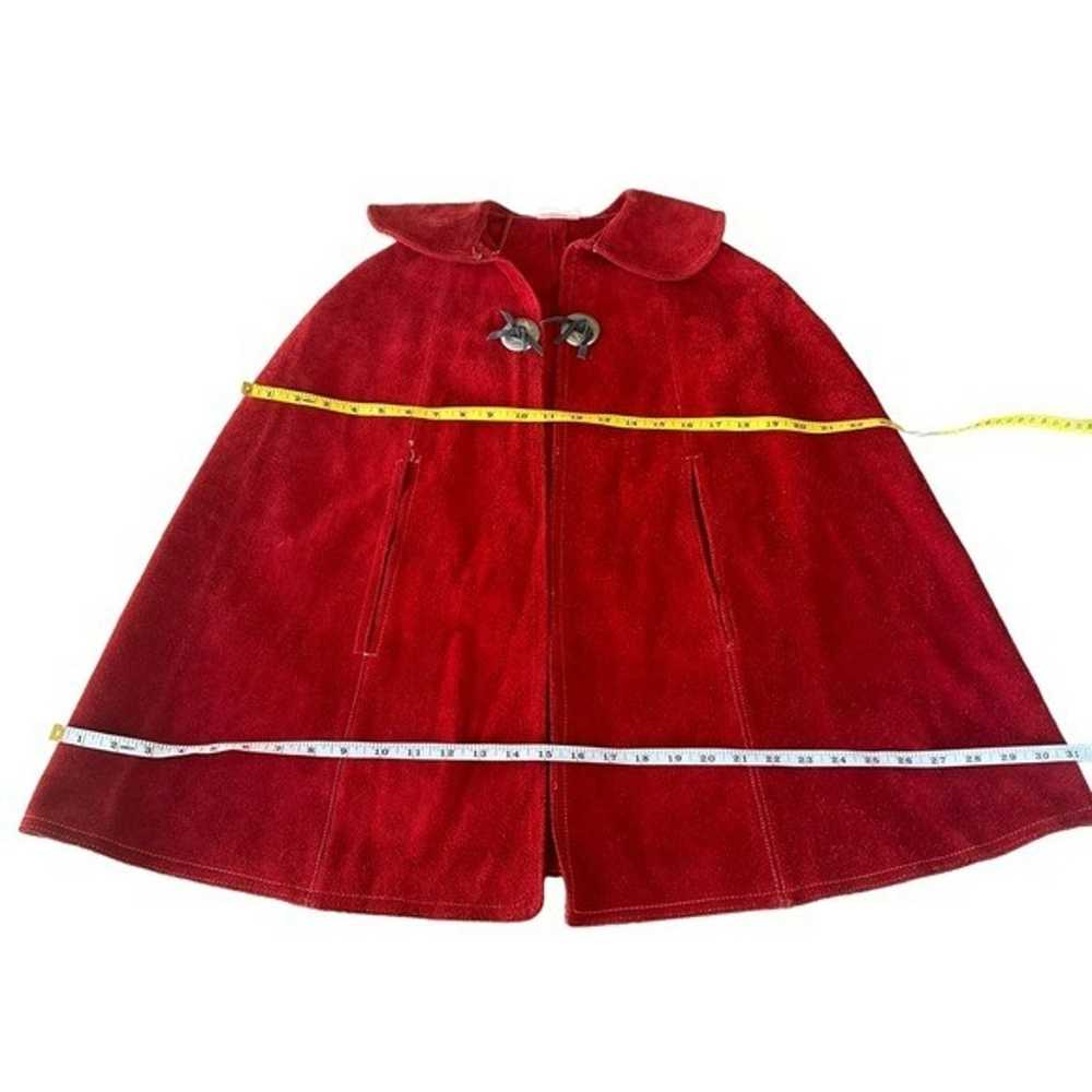 Vintage Red Suede Cape Warren of California Conch… - image 7