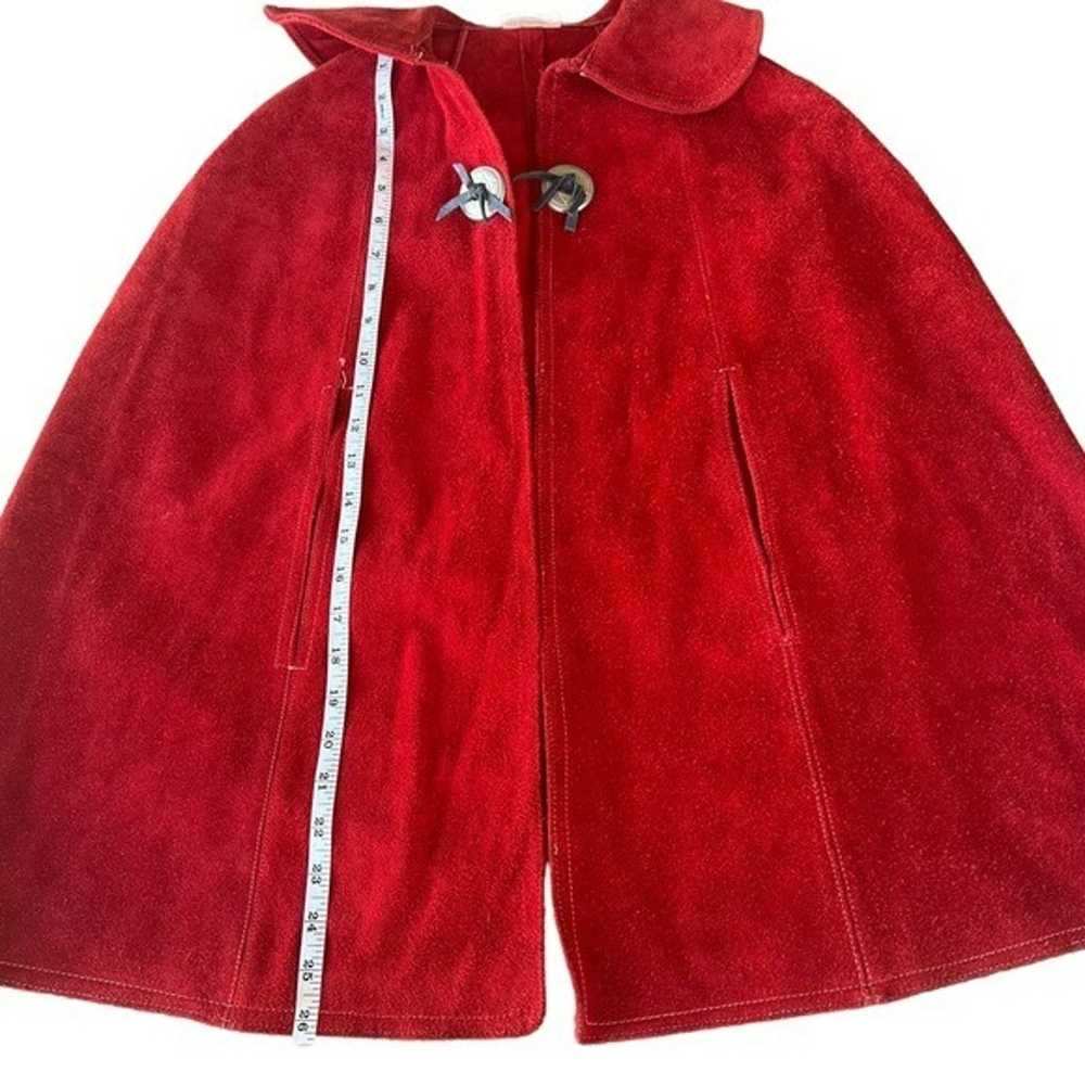 Vintage Red Suede Cape Warren of California Conch… - image 8