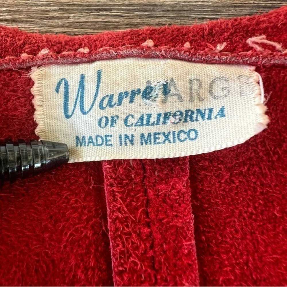 Vintage Red Suede Cape Warren of California Conch… - image 9